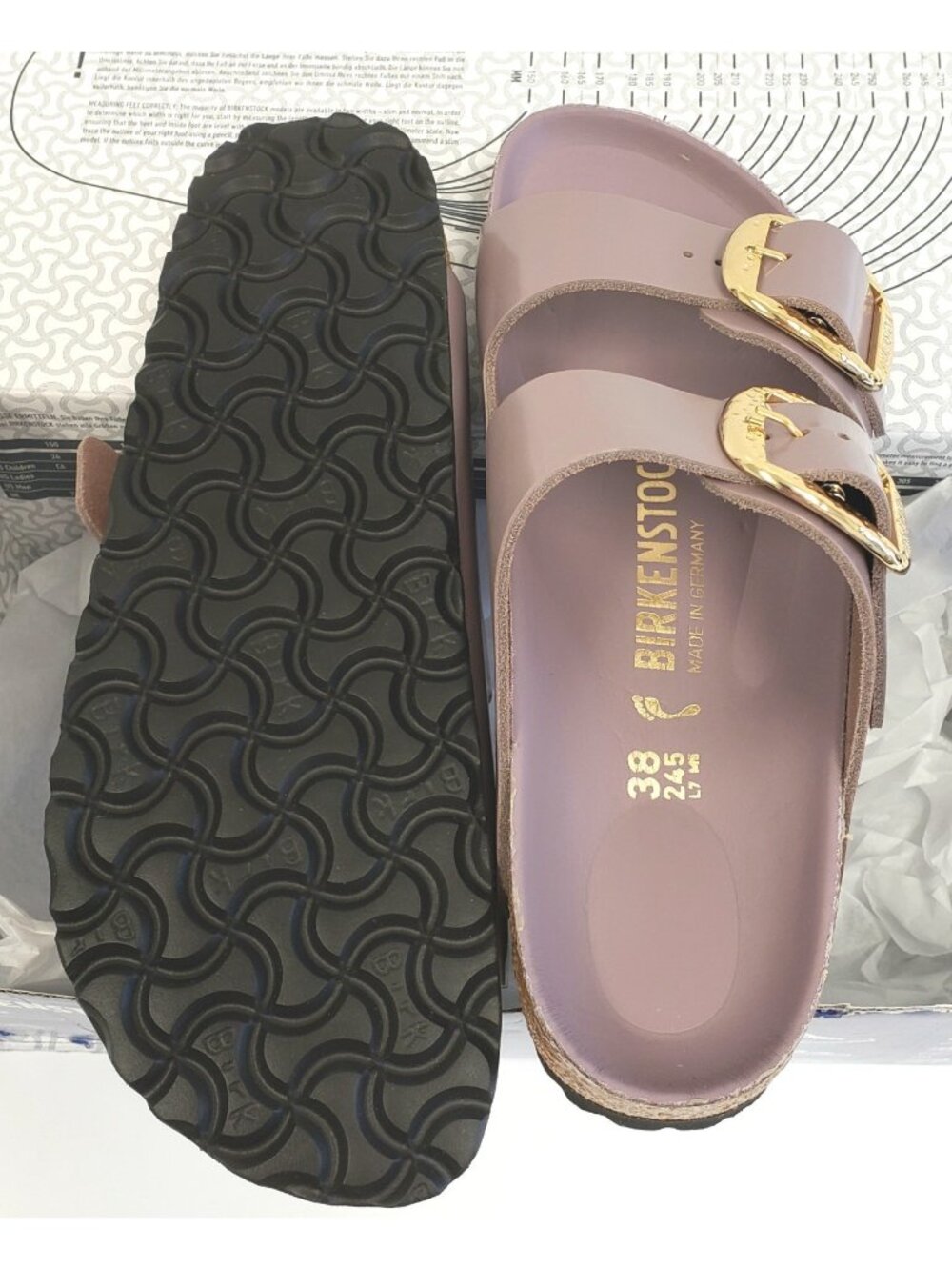 Birkenstock Arizona Womens Big Buckle Sandal Faded Purple EU 38  / US 7 Narrow - Picture 3 of 3